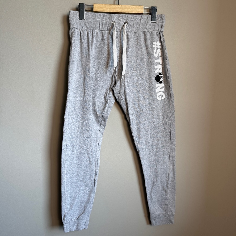 Disney Minnie Mouse #Strong Pull‎ On Jogger Sweatpants Gray Medium Loungewear
